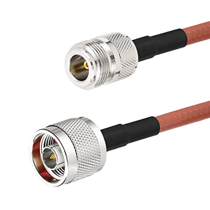 Eightwood N Female to N Male Jumper RG400 Low Loss Coax Cable 3 Feet - color: female-male 3 feet