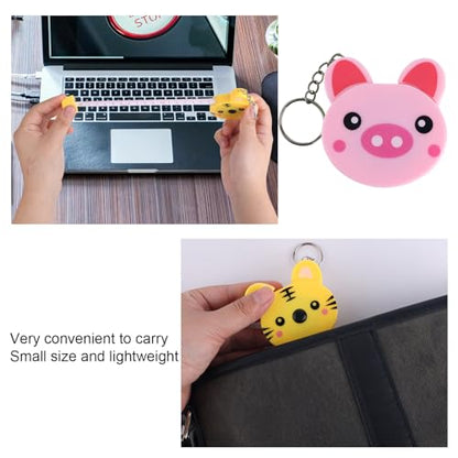 4pcs Cartoon Measure Tapes, 60in Measuring Tape Retractable Cute Animal Small Mini Soft Sewing Fabric Toy Tape Measure Measurement with Keyring Keychain for Kids, Tailors, Body Weight Loss