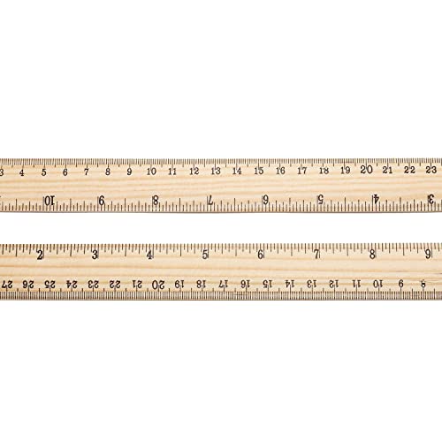 120 Pack Wooden Ruler 12 Inch Measuring Bulk - 2 Scale Office Wood - color: 120 Pieces - 12 Inch