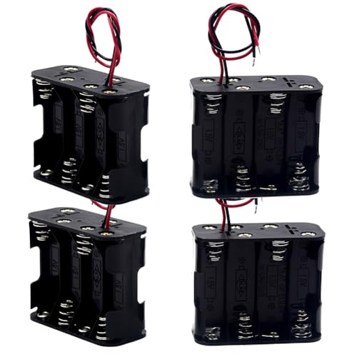 (Pack of 4) 8 AA Battery Holder Case Box 12V Volt Total