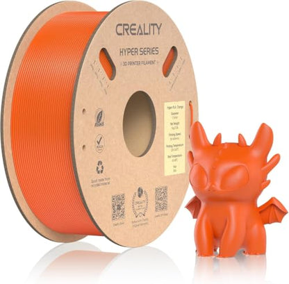 Official CREALITY Hyper PLA Filament 1.75mm, High Speed PLA 30-600mm/s Rapid 3D Printer Filament, Dimensional Accuracy +/-0.02mm, Stronger Toughness, Fit Most FDM 3D Printers，1KG(2.2lbs) Spool Orange - color: Orange