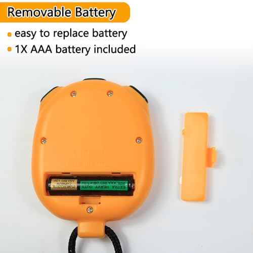 2 Pack Stopwatch Sport Timer, Simple Stop-Watch - color: Orange