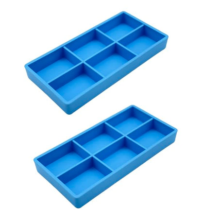AmeiCan Goods 2/Pcs Dental Autoclavable Cabiet Tay #20 Plastic 6 Compartment Organizer Tray to Organize disc, Wheels, Stones and ect. 8"L x 4"W x 1"H (Blue) - color: Blue