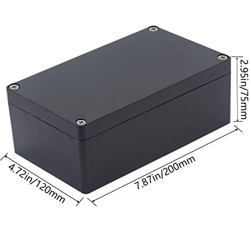 Junction box, Raculety Electrical Project Case Power Junction Box, Project Box Black (7.87"x4.72"x2.95") - color: Black, size: 7.87"x4.72"x2.95"