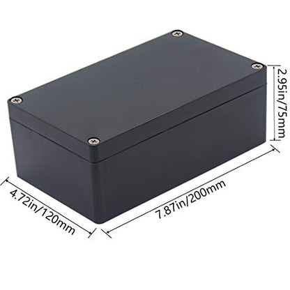 Junction box, Raculety Electrical Project Case Power Junction Box, Project Box Black (7.87"x4.72"x2.95") - color: Black, size: 7.87"x4.72"x2.95"