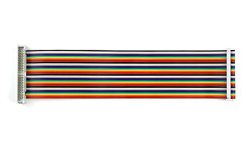 UCTRONICS Male to Female GPIO Ribbon Cable 40pin 8inch Breadboard Jumper Wires for Connection Raspberry Pi 5 3 2 Model B B+ w/ 3.5/5 inch TFT Touch Screen LCD Display - size: U6033