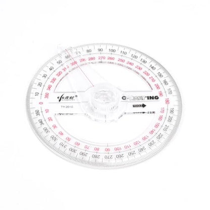 360° Protractor Set (20-Pack) – Clear Plastic Math Protractors for Geometry, Drafting & Angle Measurement – 4-Inch Swing Arm Protractor Ruler for Students, Engineers & Artists