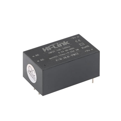 AC-DC Isolated Power Module Smart Home Switching Power Module Mini Buck Power Module 220v to 12v HLK-PM12 DC Power Module AC DC Converter 220V to 12V (3PCS) - style: HLK-PM12