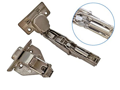 165 Degree Soft Close Cabinet Hinge, Single Pack Lazy Susan Corner Cabinet Hinge for Cabinet Frame to Door Connection, Kitchen Cabinet Hardware - size: 165 degrees