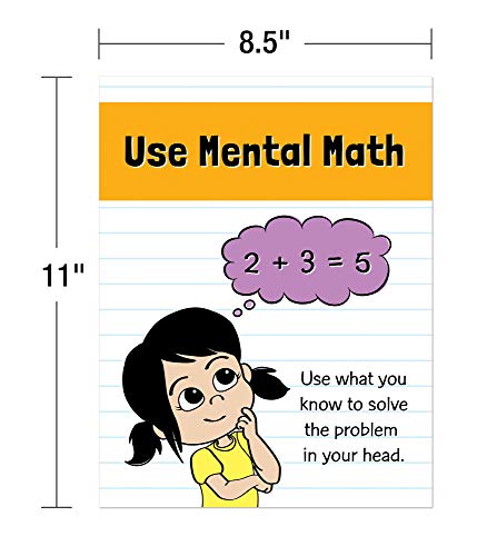Carson Dellosa Math Strategies Poster Set, K-2 Classroom Visual Charts Pack - style: Math Strategies