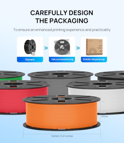 JAYO Matte PLA 3D Printer Filament 1.75mm, 1.1kg, Black - color: 1.1kg Black