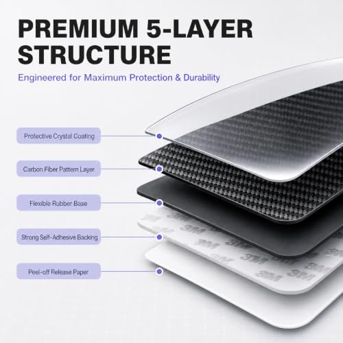 4 PCS Car Wheel Arch Trim, Carbon Fiber Look Self-adhesive Fender Protector Strips, Anti-scratch Paint Protection for Wheel Arches, Universal for Most Cars, Trucks, SUVs (Carbon Fibre Black) - color: Carbon Fibre Black