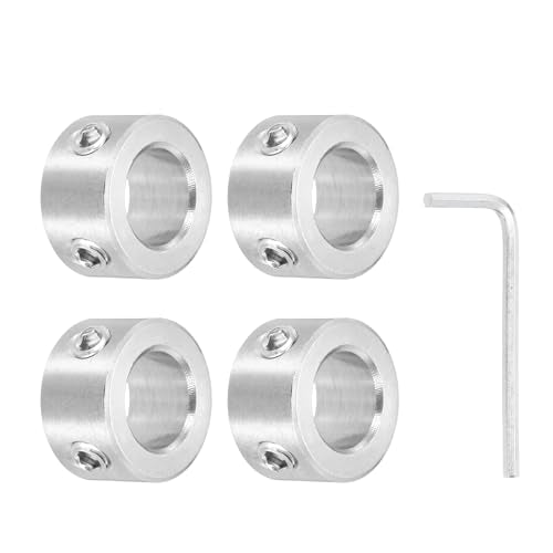 MECCANIXITY 4Pcs Shaft Collars 13mm Bore 2 Screw 22mm OD 12mm Thick - size: 13mm ID 22mm OD 12mm H with 2 Screw