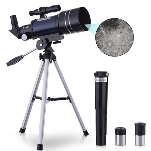 AmScope M30-ABS-KT2-W-TKVB1 1200X White Metal Arm Starter Microscope Kit - style: F) Kit + Telescope