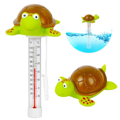 XY-WQ Turtle Floating Pool Thermometer with String, Easy-Read