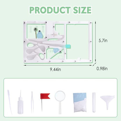 Ant Farming Castle,Habitat Science Learning Kit,Farms for Live Ants,Study of Ecosystem,Behavior of Ant Colony, Explore The World at Home School (Live Ants NOT Included) (White)