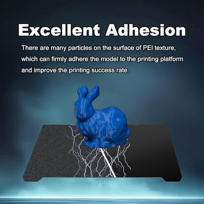 235x235mm Black Build Plate for Creality K1/K1C/K1 SE/Ender 3 S1/Ender 3 V3 SE/KE/Ender 3 V2/Ender 5 S1, Double Sided Textured PEI+Smooth PEI Flexible Spring Stee Platform Heated Printing Bed - size: 235x235mm