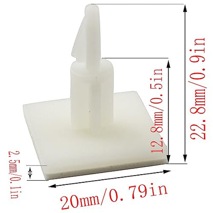 LQ Industrial 25pcs Sticky PCB Spacer Adhesive Standoffs Plastic Column 12.8mm Support Height for Circuit Board Fixed
