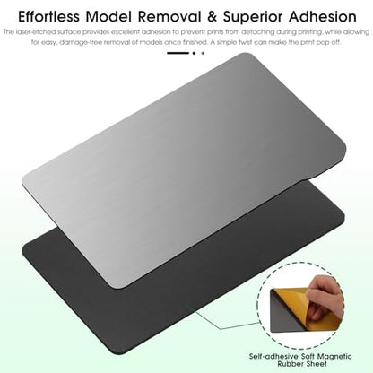 Resin 3D Printer Flex Building Plate，224x129mm Spring Steel Flexible Plate with Soft Magnetic Sheet for ELEGOO Saturn 4 /Saturn 4 Ultra/Saturn 3/Saturn 3 Ultra/Saturn 2 8K2PCS - size: 224x129mm(Saturn 4 /3/2）