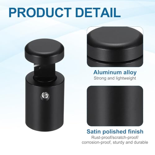MECCANIXITY 8pcs Side Clamp Standoffs, 3/4" x 1" Black Aluminum - color: Black, size: 3/4" x 1"