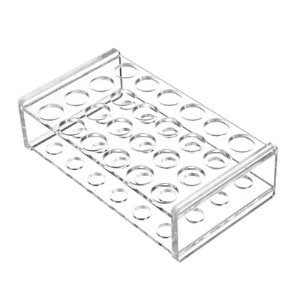 Acrylic Test Tube Rack Holder, 24 Sockets for 5/9”OD Tube Centrifuge Tube Holder Plastic Stand for Labortory Holder Lab Test Tube Transparent(5ml,24 Sockets)