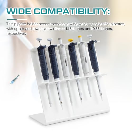 Laboratory Pipette Stand 6 Place Pipettor Holder, Stable Z Shaped - style: Z Shaped, Hold 6 Pipettors