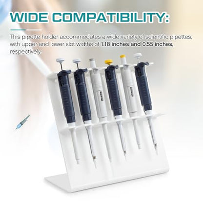 Laboratory Pipette Stand 6 Place Pipettor Holder, Stable Z Shaped - style: Z Shaped, Hold 6 Pipettors
