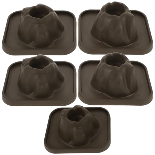 Kisangel Volcano Eruption Model Scientific DIY Model 5-Piece Volcano Kit for Geography Learning Classroom Science Experiment Home School Demonstration Anti-Spill Groove 5.90 X 4.72 X 2.55 in