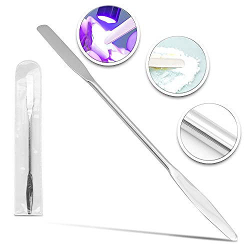 Stainless Steel Double Ended Micro Lab Spatula Sampler, Round & Tapered Arrow End - size: 8 in.