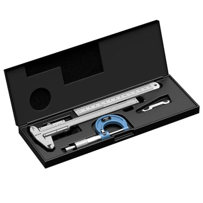 HDLNKAK Vernier Caliper 0.001"with Micrometer 0.001", Stainless Steel Ruler