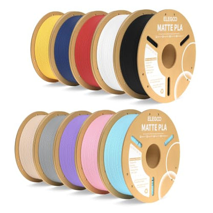 ELEGOO Matte PLA 3D Printer Filament Bundle 10KG 1.75mm - color: 10kg Multicolors