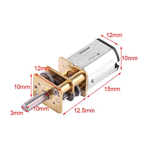 DC 6V Gear Motor High Torque 1:1000 Reduction Gearbox Motor 10/15/20 RPM for Toy Car Intelligent Robot Model Airplane Engine Toys Reduction Motor (6V 15RPM)