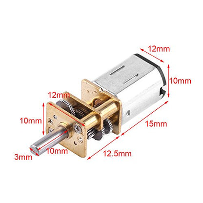 DC 6V Gear Motor High Torque 1:1000 Reduction Gearbox Motor 10/15/20 RPM for Toy Car Intelligent Robot Model Airplane Engine Toys Reduction Motor (6V 15RPM)