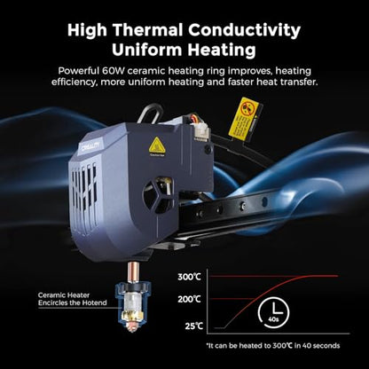 Creality Official CR 10 SE Hotend Kit, Upgrade Ceramic Heating Block Kit, Quick Swap Nozzle Kit, 300°C 60W Fast Heating High Thermal Conductivity Original Hot End for Creality CR-10 SE 3D Printer - style: CR-10 SE