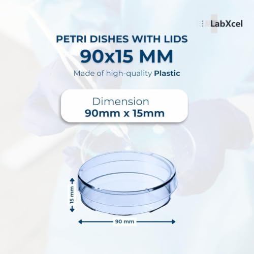 Petri Dishes 90x15mm with No-Vent Lids, 30 Pack - size: 90x15 mm No Vents