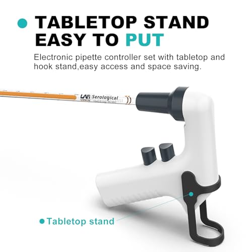 JOANLAB EP100PRO Pipette Controller, 0.1-100ml 6 Speeds Digital - color: EP100( with upgraded stand)