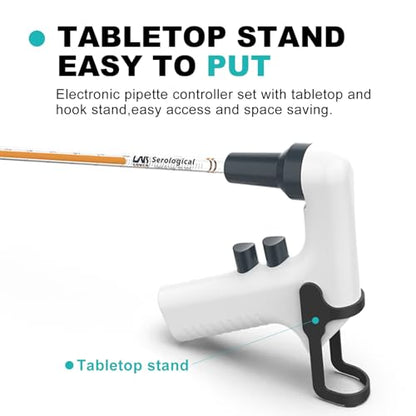 JOANLAB EP100PRO Pipette Controller, 0.1-100ml 6 Speeds Digital - color: EP100( with upgraded stand)