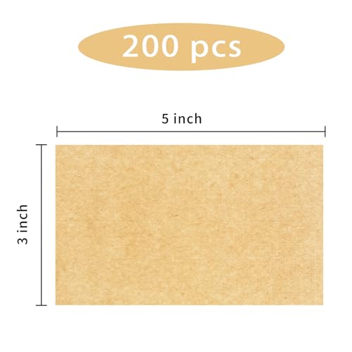 STARLIBOO Colored Labels Stickers 3 x 5 Inch, Rectangle Kraft Removable Moving Labels Stickers, Adhesive Kraft Paper Stickers for Office, School, Home- 250 Labels - color: Kraft Paper, size: 3*5 inch