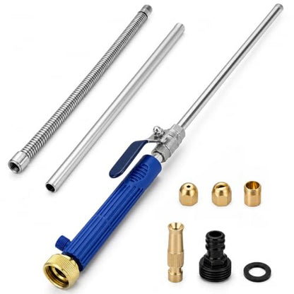 QWORK High Pressure Power Washer Wand, 39 Inch Water Hose Nozzle with Flexible Extension & 3 Brass Spray Tips for Car Wash, Gutter Cleaning, Patio, Pet Bath & Window Glass