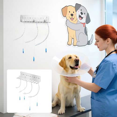 2 Pack Endotracheal Tube Holder 304 Stainless Steel Rack Wall Hanging Frame Endotracheal Tube Holders Intubation Hanger for Veterinary Equipment Supplies（2.0-12）