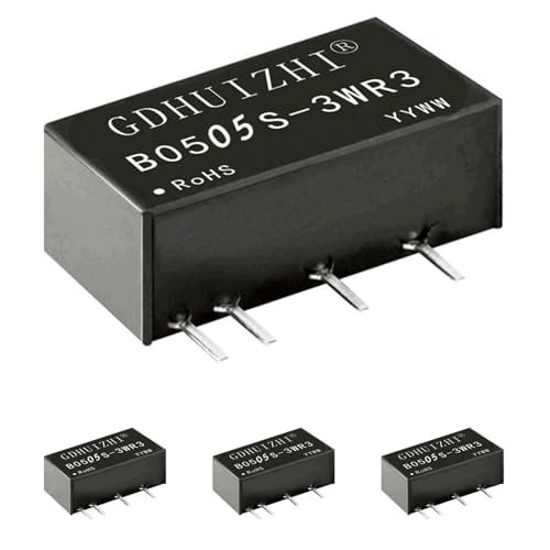 4 Pack DC-DC 5V to 5V Isolated Power Convert, Input 4.5V-5.5V, Output 5.0V, 3W Isolated Power Module, Over-Temperature and Short-Circuit Protection, Compact Size: 19.5x10x7 mm - color: 3 Watt, size: 5V to 5V
