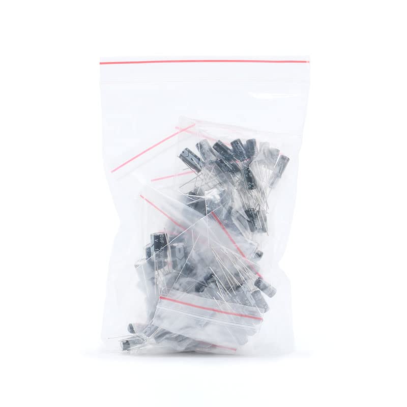 120Pcs 12 Value Electrolytic Capacitor 1UF ~ 470F Assortment Kit 16V 25V 50V Capacitors