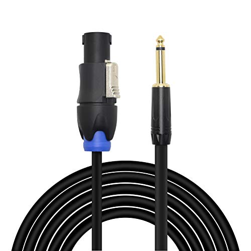 Speakon to 1/4" Mono Speaker Cable 6.35mm TS Plug to Speakon Male Speaker