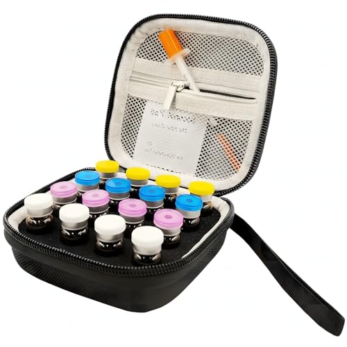 Peptide Case for Fridge Peptide Case for 1ml 3ml 5ml Vials-16 Slots - size: 3ml-16 Slots