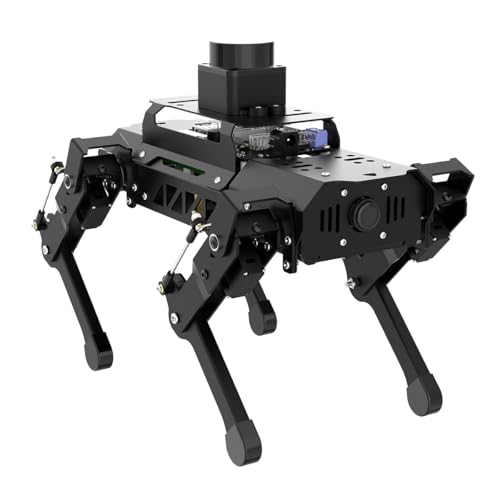 PuppyPi Robot Dog with ChatGPT Large AI Models AI Embodied Intelligence ROS Robotic Dog Vision Scene Voice Understanding SLAM Mapping Navigation Bionic Quadruped Robot, Pro Kit & RaspberryPi5 8GB