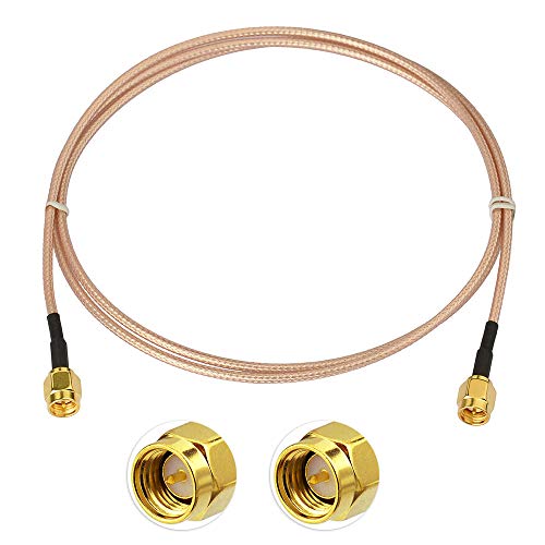 BINGFU SMA Male to SMA Male RG316 Coaxial Jumper Cable 1m 3 feet for LNA Low Noise RTL SDR Dongle ADS-B Receiver VNA Vector Network Analyzer Antenna SWR Meter Spectrum Analyzer