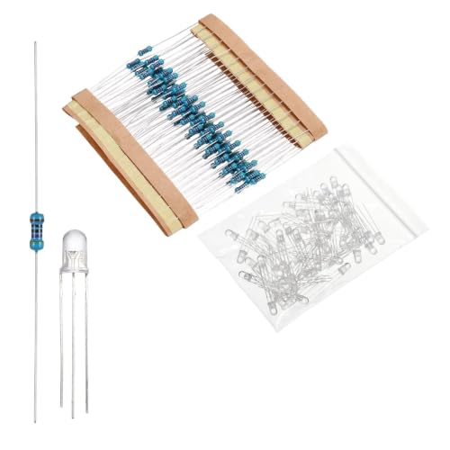 MECCANIXITY 100pcs 5mm LED Diode Lights, Red Green Common Cathode DC 3-12V - color: Red Green, size: 5mm