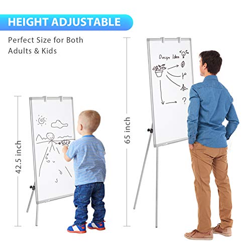 Maxtek Easel Whiteboard 40 x 28 in, Stand Tripod with Height Adjustable - style: 40x28 White