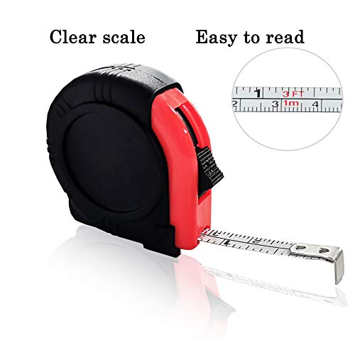 1m/3ft Retractable Kids Tape Measure Mini Keychain Metric/Inch Measuring Tape Portable Tape Ruler with Stable Slide Lock for Body Measuring(6 Pack) - size: 1 m (6 Pack)