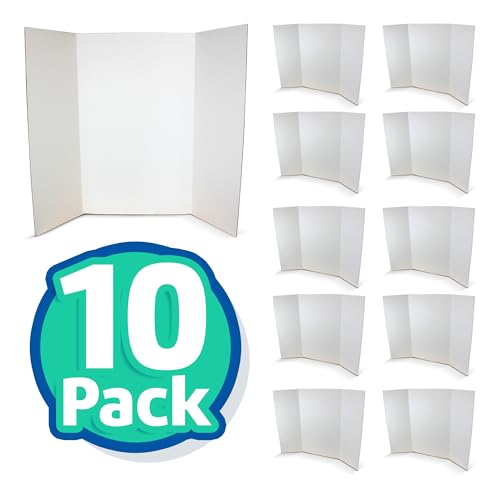 Flipside Products 36” x 48” Project Boards for Presentations, Science Fair, School Projects, Event Displays and Trifold Picture Board, Proudly Made in USA - Clay White - 10 Pack - color: Clay White, size: 10 Pack
